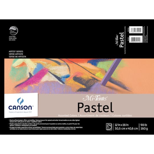 Canson&#xAE; Mi-Teintes&#xAE; Assorted Colors Pastel Paper Pad, 12&#x22; x 18&#x22;
